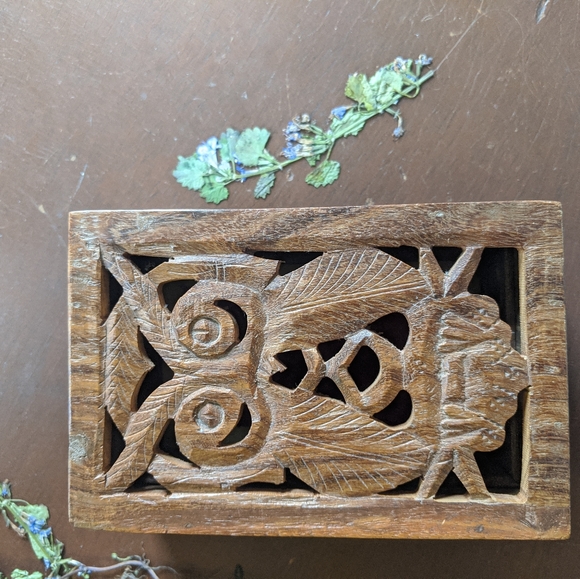 Wooden Owl Trinket Box - Picture 2 of 7